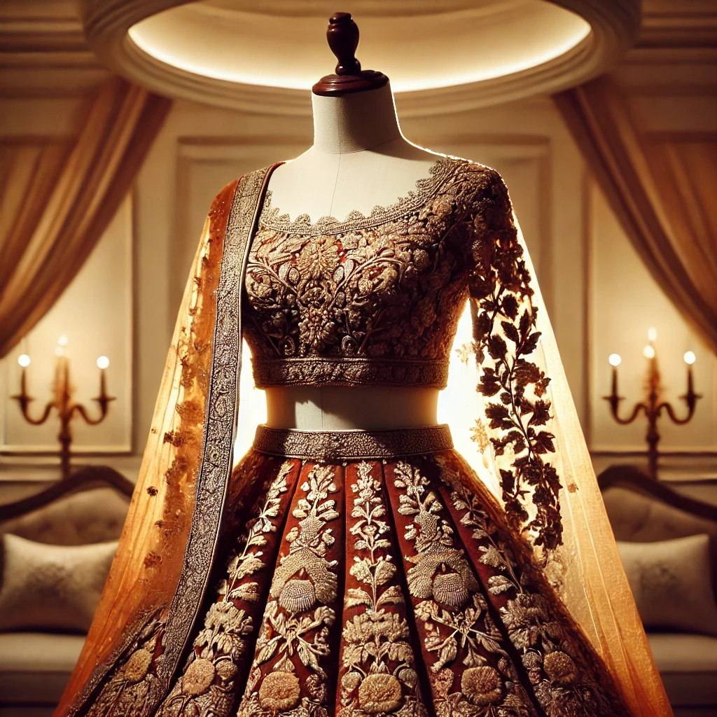 Restored Vintage Bridal Lehenga Restored Vintage Bridal Lehenga - 99 Dry Cleaners | Bridal Lehenga Cleaning | Wedding Dress Restoration